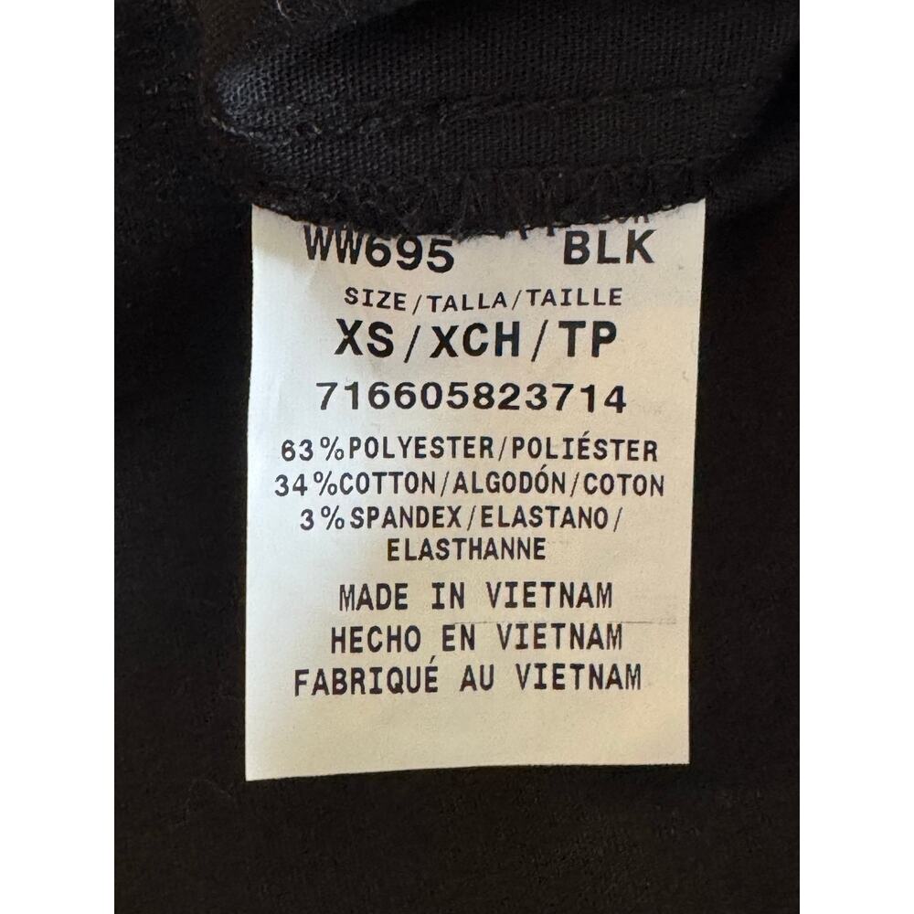 NWT Cherokee Workwear Professionals WW695 Black Scrub Top XS Men’s Stretch - Picture 9 of 9